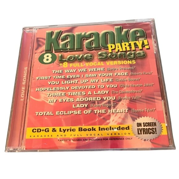 Karaoke Party! 8 Love Songs CD / Lyrics Included - Picture 1 of 3